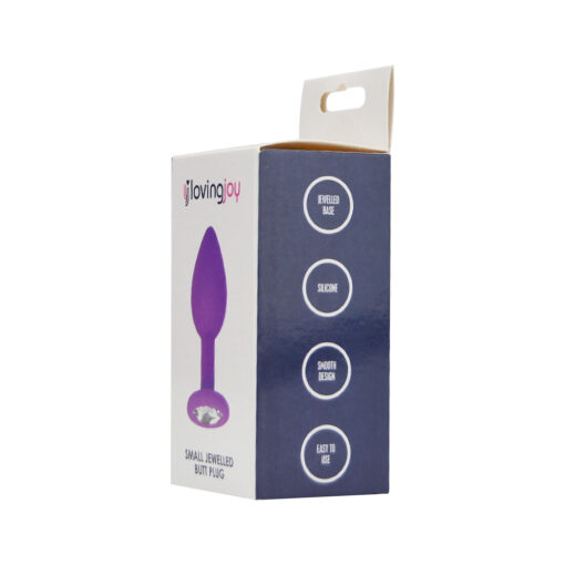 Loving Joy Jewelled Silicone Butt Plug Purple -Small - Image 8