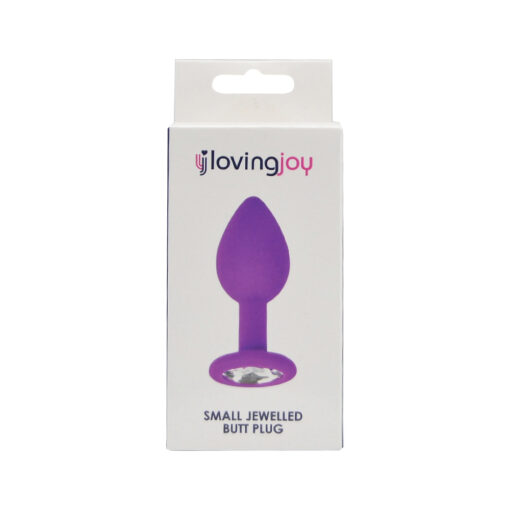 Loving Joy Jewelled Silicone Butt Plug Purple -Small - Image 7