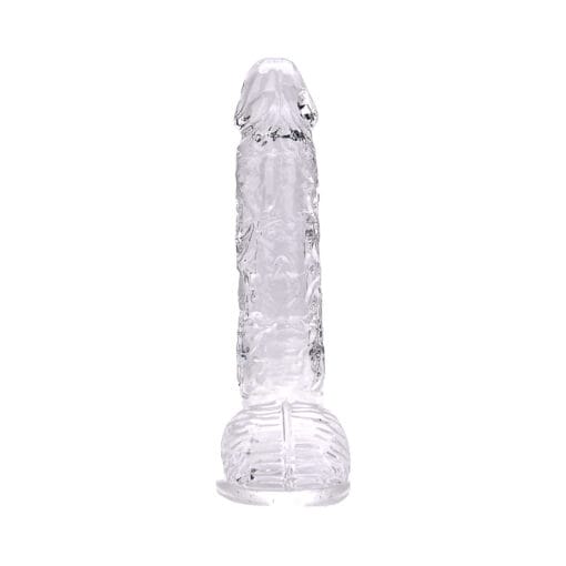 Loving Joy 9 Inch Dildo with Balls Clear - Image 6