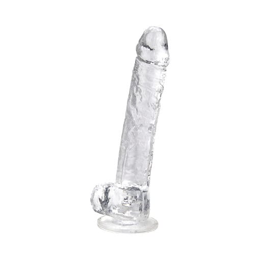 Loving Joy 11 Inch Dildo with Balls Clear - Image 4