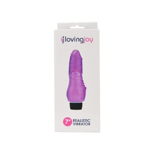 Loving Joy 7 inch Realistic Vibrator Purple - Image 7