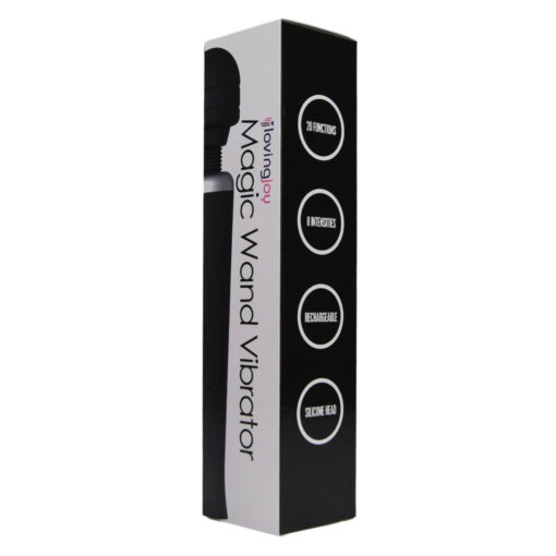 Loving Joy Rechargeable Magic Wand Vibrator Black - Image 7