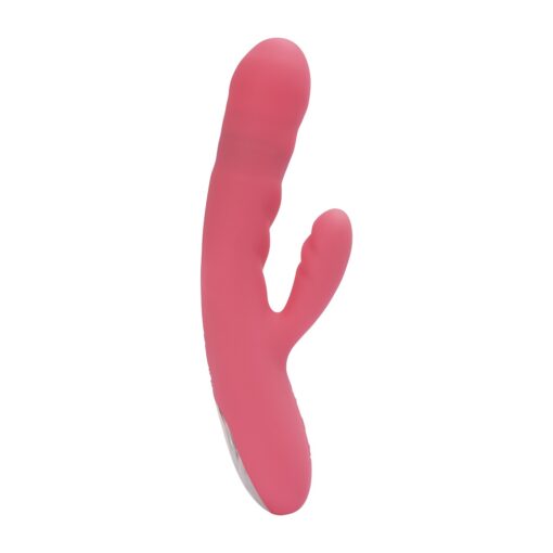 Svakom Avery Thrusting Vibrator with Clitoral Stimulator Pink - Image 3