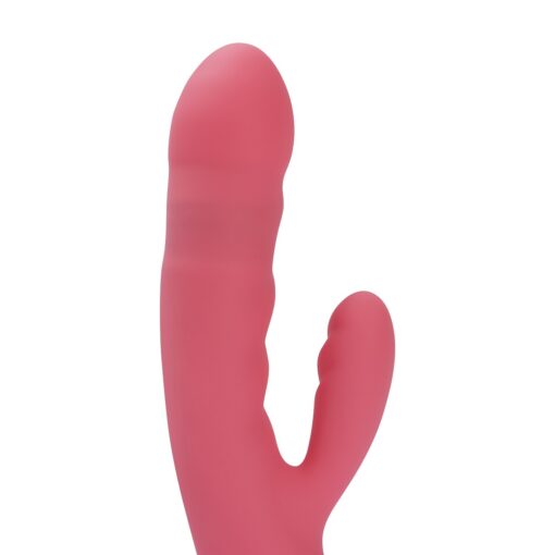 Svakom Avery Thrusting Vibrator with Clitoral Stimulator Pink - Image 6