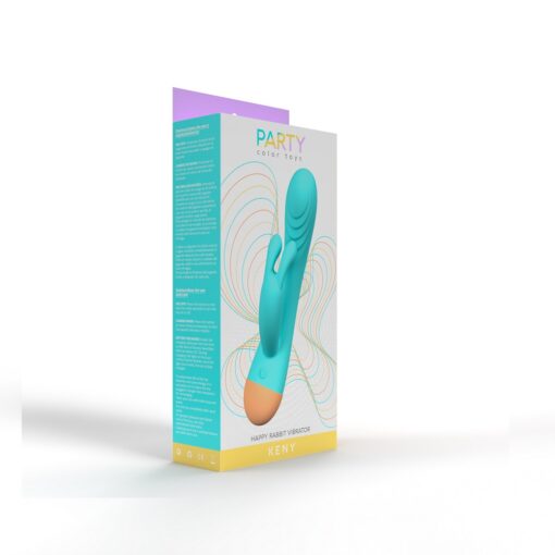 Party Color KENY Rabbit Vibrator Blue - Image 6