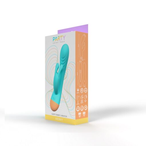 Party Color KENY Rabbit Vibrator Blue - Image 8