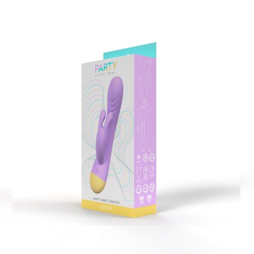 Party Color KENY Rabbit Vibrator Purple - Image 8