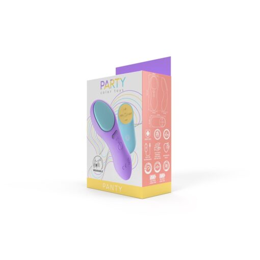 Party Color PANTY Remote Control Vibrator Purple - Image 9