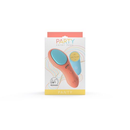 Party Color PANTY Remote Control Vibrator Orange - Image 10