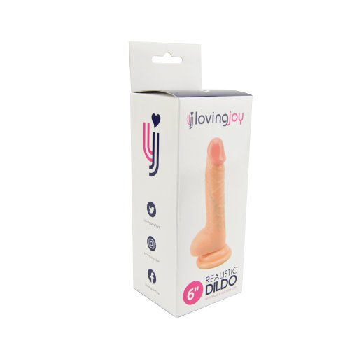 Loving Joy Realistic Dildo with Balls and Suction Cup 6 inch, additional product view