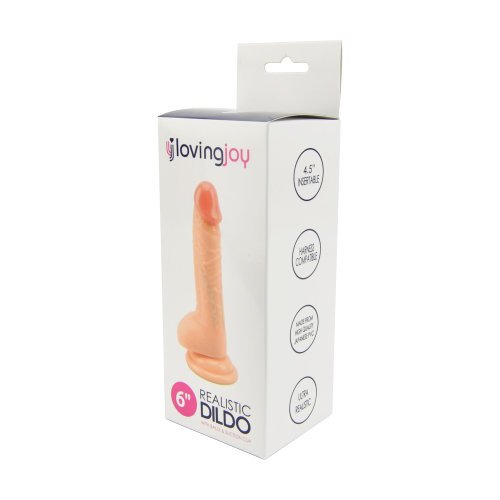 Loving Joy Realistic Dildo with Balls and Suction Cup 6 inch, additional product view