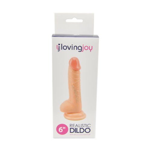 Loving Joy Realistic Dildo with Balls and Suction Cup 6 inch, additional product view