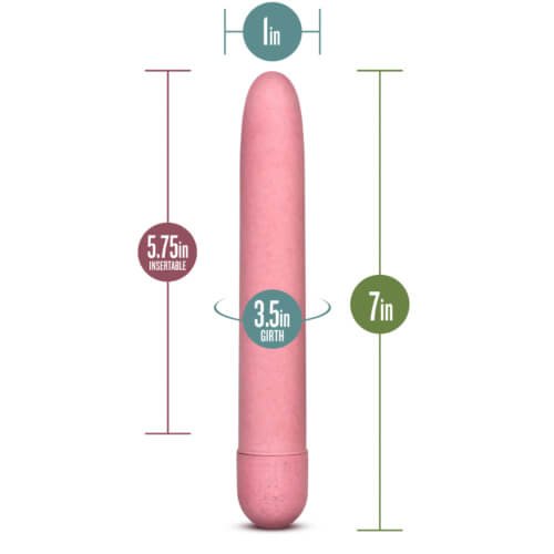 Blush Novelties Gaia Biodegradable Eco Vibrator Pink, additional product view