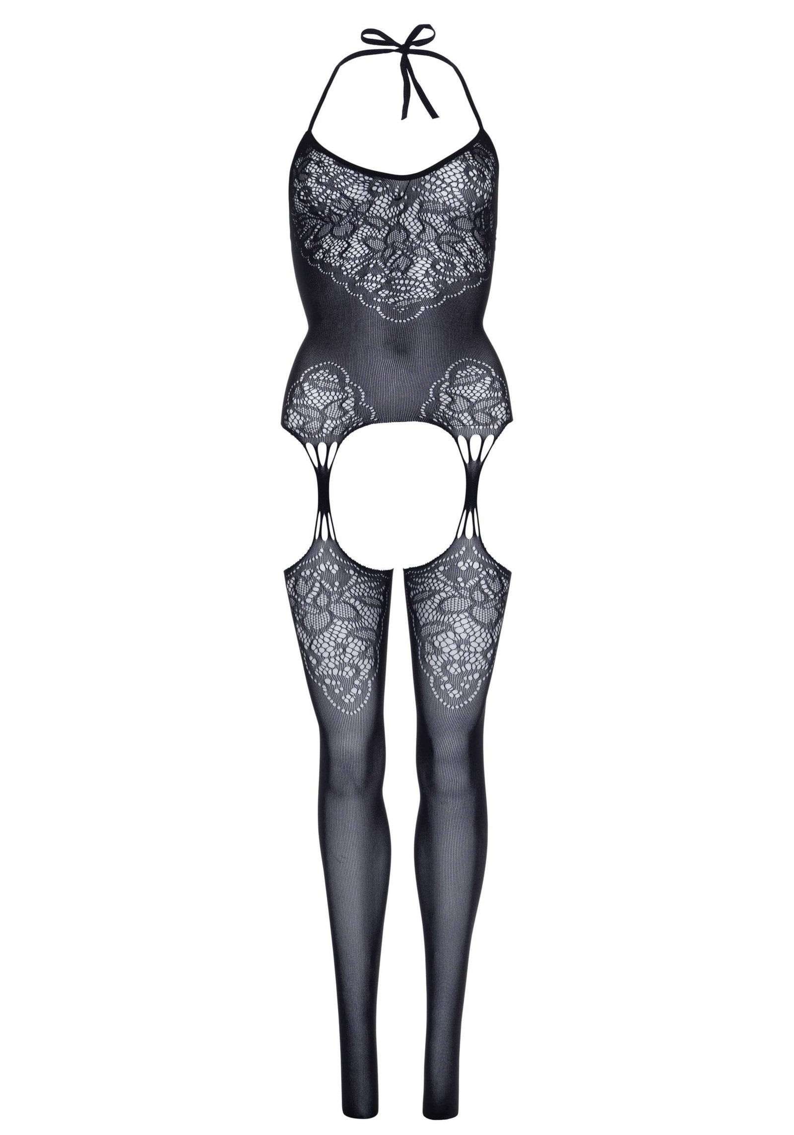 Leg Avenue Lace Suspender Bodystocking One Size, additional product view
