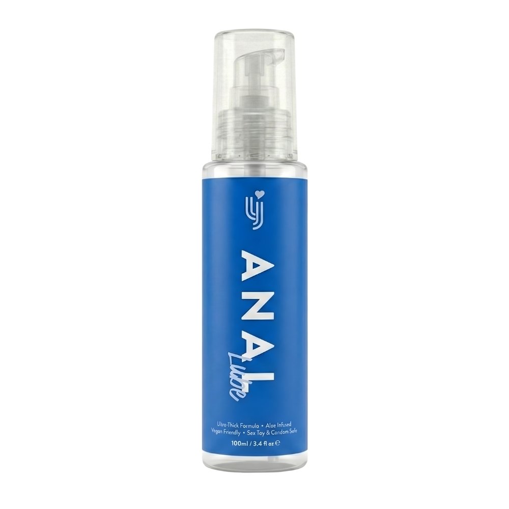 Loving Joy Aloe Infused Anal Lubricant 100ml pump bottle with blue label