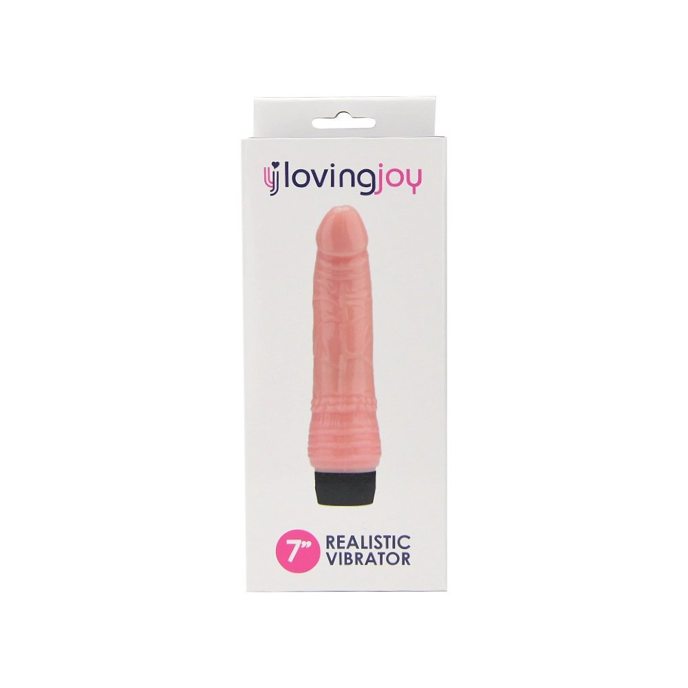 Loving Joy 7 inch Realistic Vibrator Vanilla - Image 5