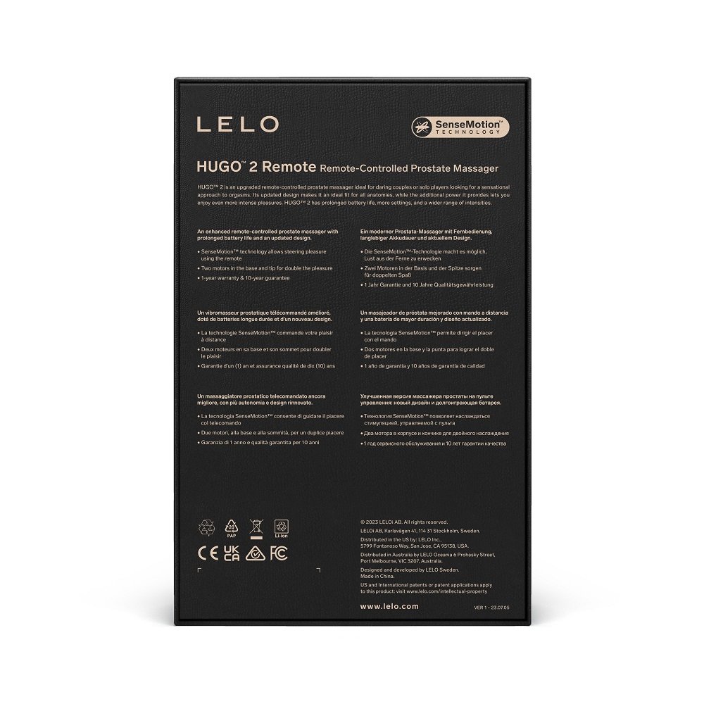 LELO Hugo 2 Remote Controlled Prostate Massager Black - Image 4