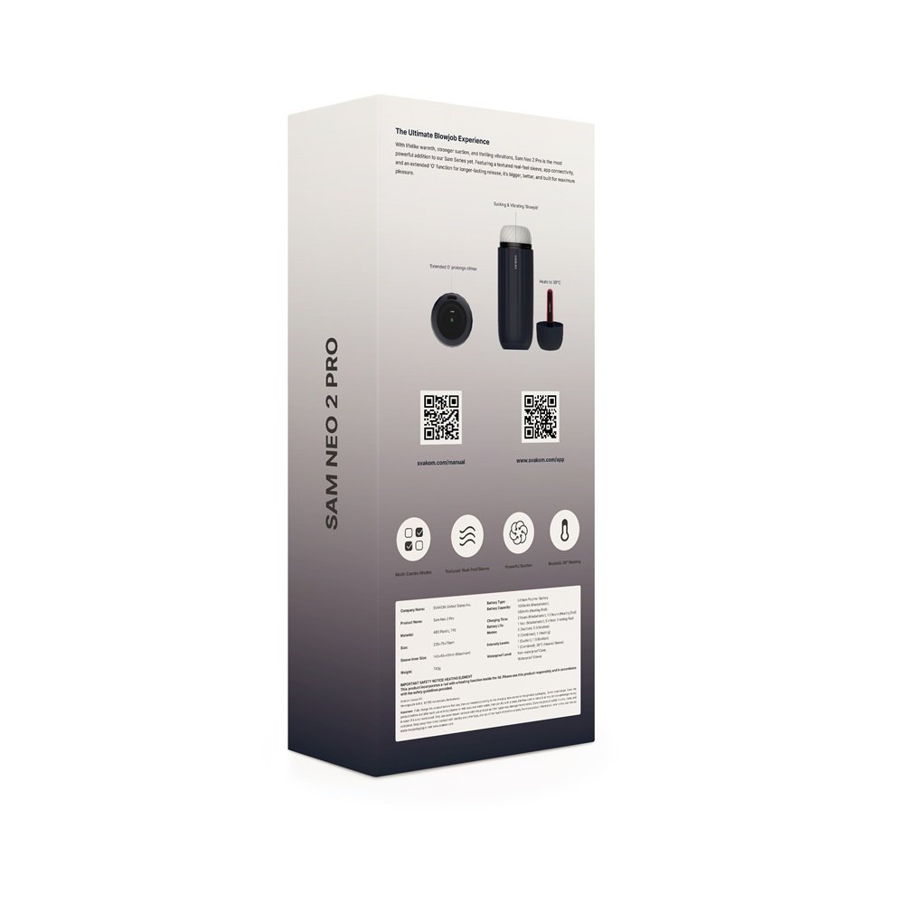 Svakom Sam Neo 2 Pro Interactive Heating Sucking and Vibrating Masturbator - Image 13