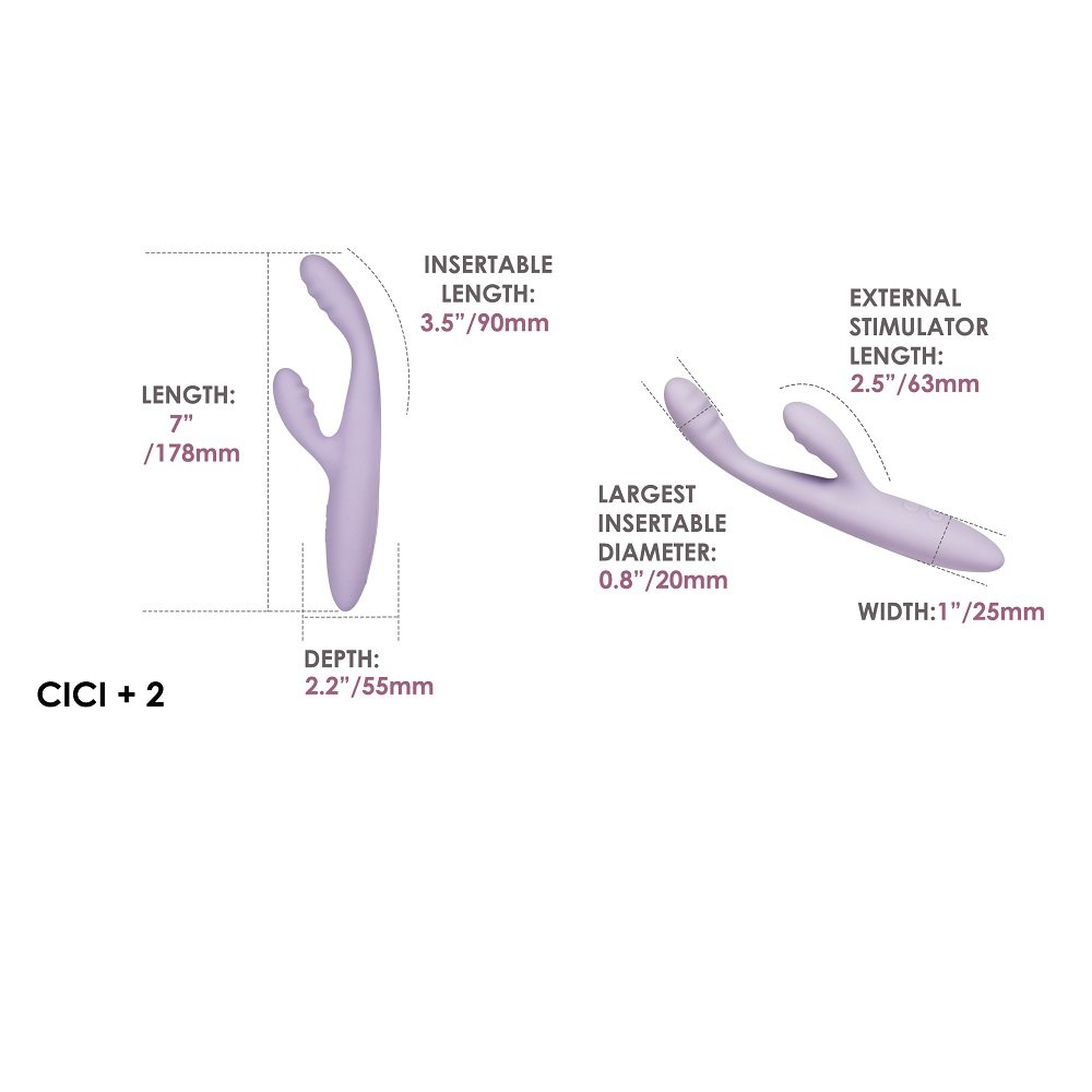 Svakom Cici+ 2 App Controlled Slim Rabbit Vibrator - Image 10