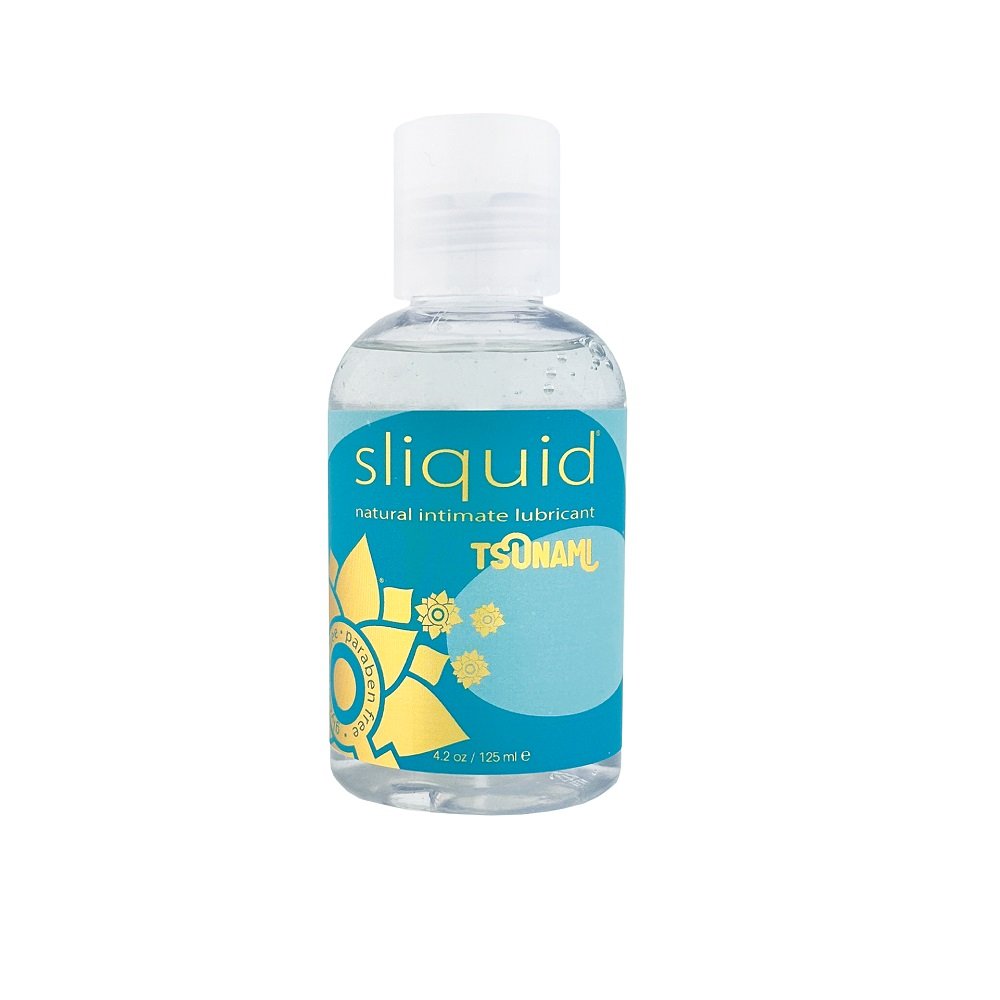 Sliquid Naturals Tsunami Ultra Thick Gel 125ml bottle with blue and yellow label for lubricants