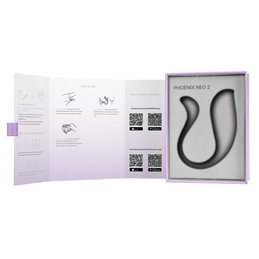Svakom Phoenix Neo 2 Interactive App Controlled Vibrator Lilac - Image 10