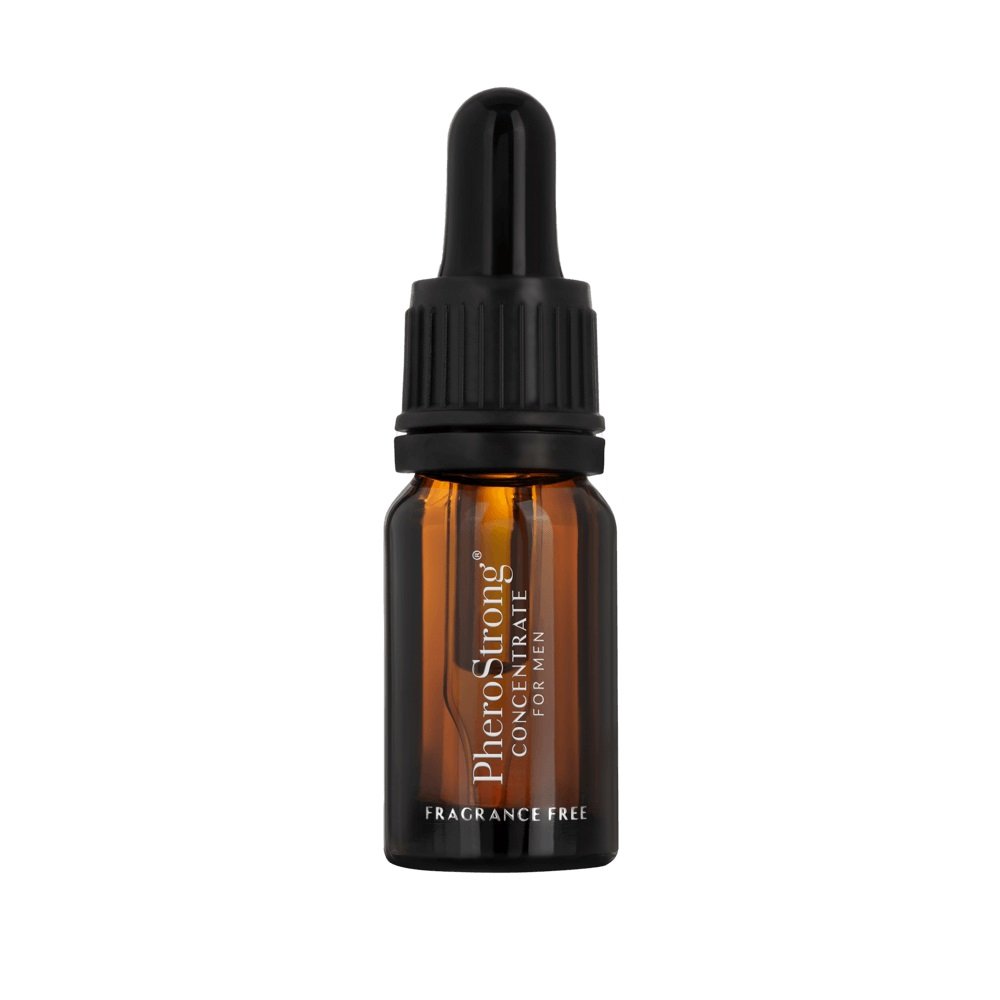 PheroStrong fragrance free concentrate for men 7.5ml in amber dropper bottle