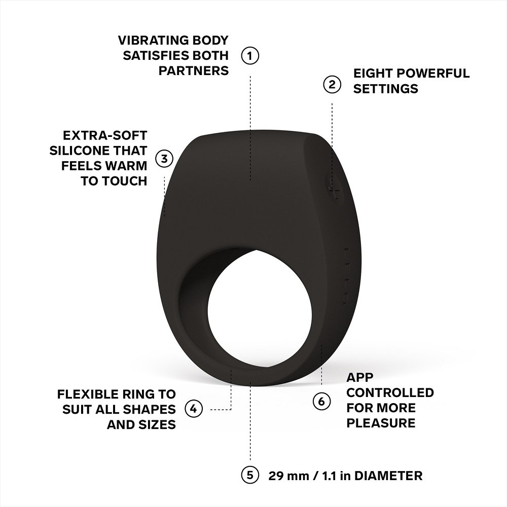 LELO Tor 3 App Controlled Cock Ring Black - Image 3