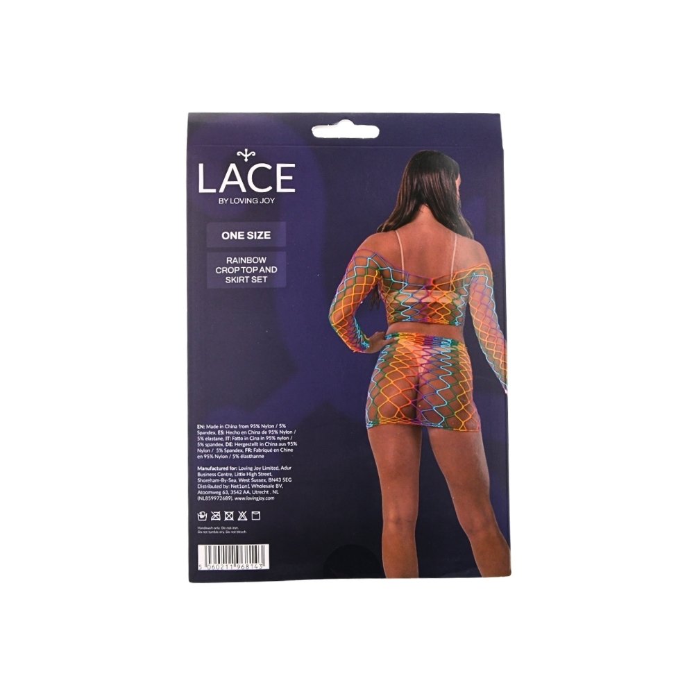 Lace by LJ Rainbow Crop Top and Skirt Set - Image 6