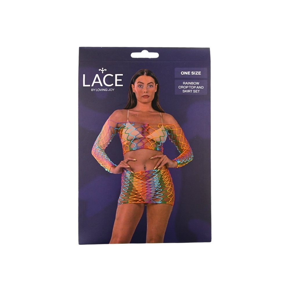 Lace by LJ Rainbow Crop Top and Skirt Set - Image 5